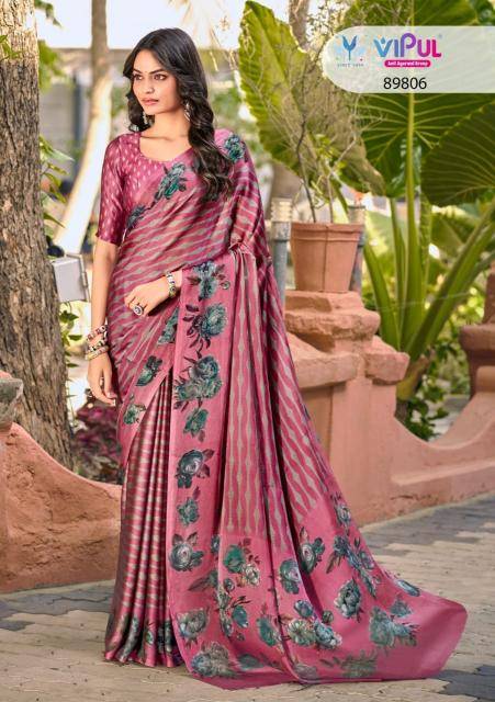 Vipul juliet chiffon saree export market in India